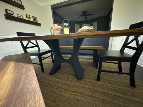 Customer photo review of Metal Table Base - 322 Haru - 28"L x 15"W x 28H inch