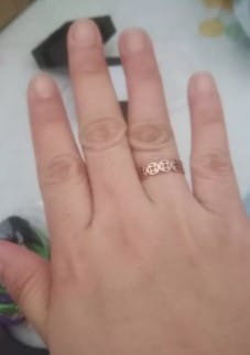 Customer photo review of LUCKY CHARM MONEY CATCHER STAINLESS CHARM RING