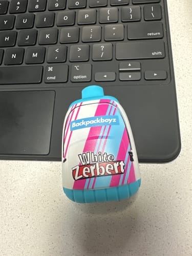 Customer photo review of White Zerbert - Backpack Boyz Disposable Vape | HHC - THCA - THCP
