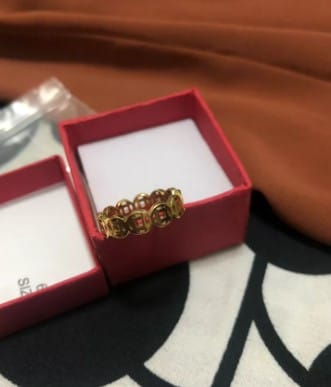 Customer photo review of LUCKY CHARM MONEY CATCHER STAINLESS CHARM RING