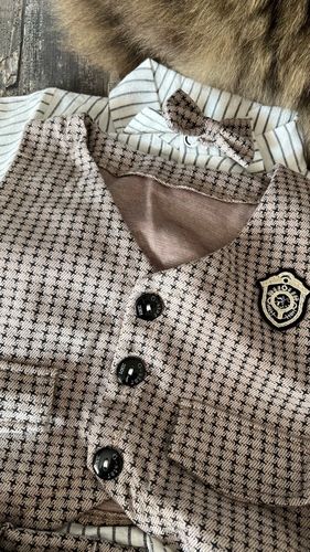 Customer photo review of Baby Boy Semi Formal Striped 3 Pcs Set