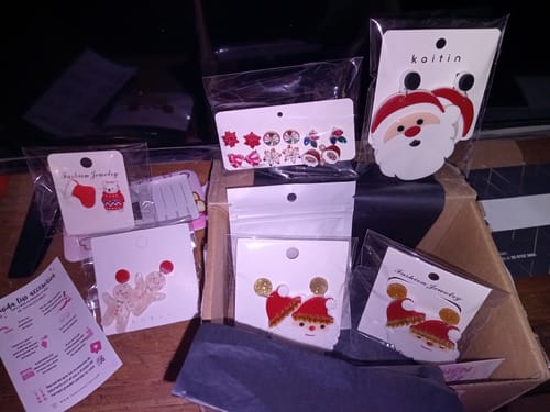 Customer photo review of Aretes galletas navideñas mod 2