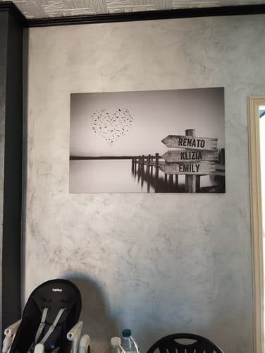Customer photo review of Cartello su tela "Molo" Bianco e nero