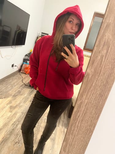 Customer photo review of Felpa oversize in pile