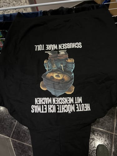 Customer photo review of SCHUBSEN WÄRE TOLL Rückendruck Damen Hoodie