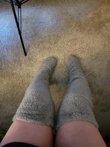 Customer photo review of BearSnugs Cozy Socks