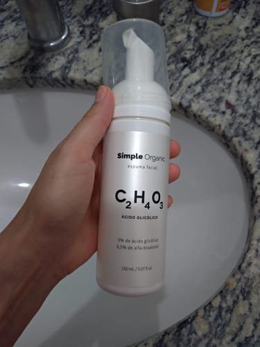 Customer photo review of Espuma Facial Ácido Glicólico
