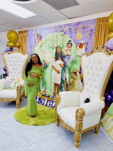 Customer photo review of Custom Fabric Backdrop for Birthday&Baby Shower&Wedding& Any Event Decorations