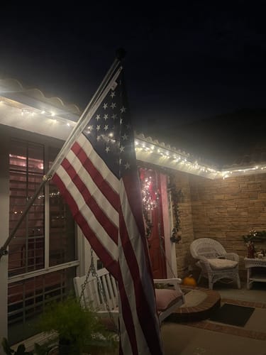 Customer photo review of 3x5ft 2-ply polyester American Flag (Most Popular Size)