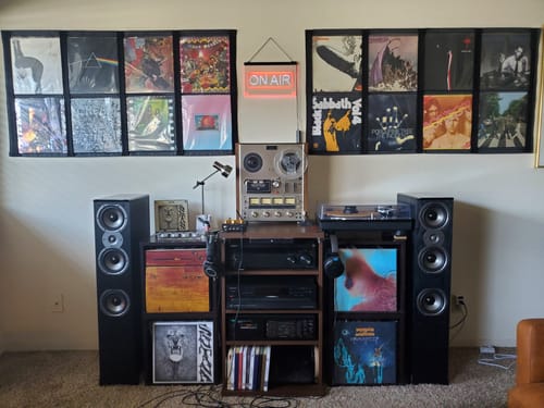 Customer photo review of 12" Vinyl Record Display Frame - LP Wall Storage