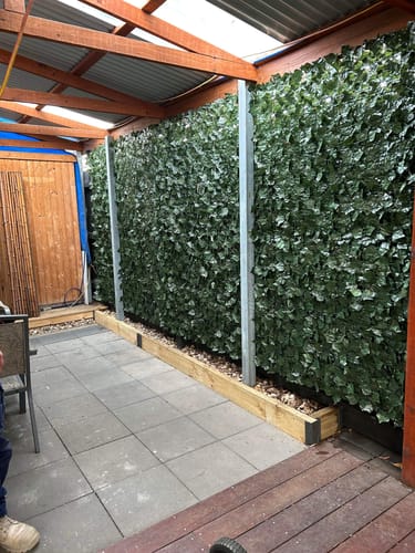 Customer photo review of Fake Ivy Roll 3m x 1m – Instant Artificial Hedge Panel Ivy Roll