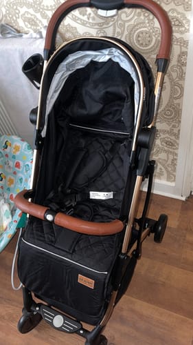 Customer photo review of Lejoux Foldable & Lightweight Baby Stroller - Beige