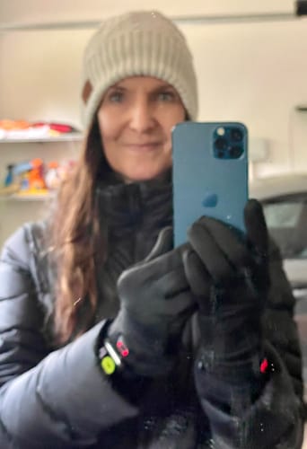 Customer photo review of Toasty Touch® Ultra Thin Heated Gloves