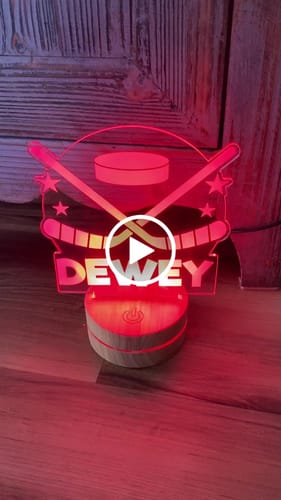 Customer video review of Personalized Sports Themed Night Light