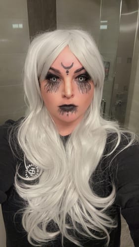 Customer photo review of PRIMAL ® Werewolf III - White Colored Contact Lenses