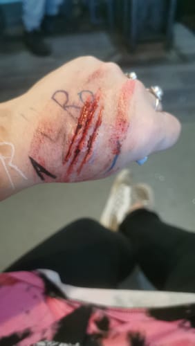 Customer photo review of Kryolan Wound Filler (Light)