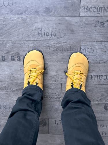 Customer photo review of Vindra Flex - Non-slip & universal winter barefoot shoe (Waterproof)(UK)