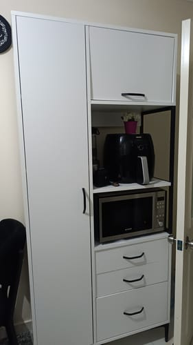 Customer photo review of Rani JE112 Çok Amaçlı Dolap 2 Kapaklı 3 Çekmeceli Kiler Mutfak Dolabı Beyaz