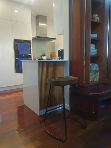 Customer photo review of Georgia Wooden Bar Stool 65cm Mahogany