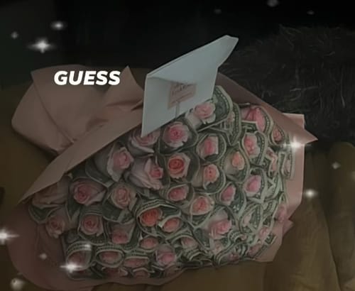 Customer photo review of Money Rose Bouquet - Pink
