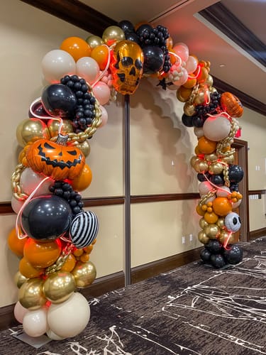 Customer photo review of 10x8 Ft Aluminum Balloon Arch Frame Wedding Arch Stand
