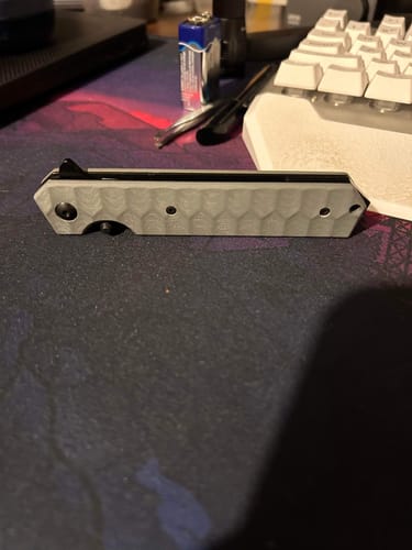 Customer photo review of Greyscale Folding Knife