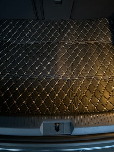 Customer photo review of Black & Beige Stitching Custom Car Floor Mats