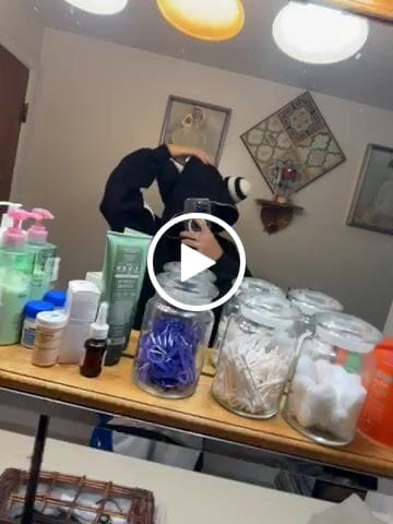 Customer video review of Bunny Hoodie With Plush Ears (BLACK)