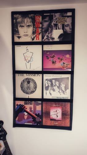 Customer photo review of 12" Vinyl Record Display Frame - LP Wall Storage