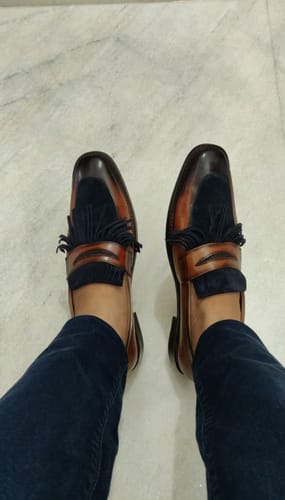 Customer photo review of Jacob Camle Suede Monk Strap Loafer