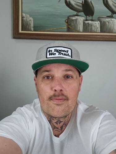 Customer photo review of Snap Back "Tech" Heather