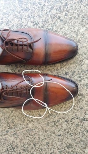 Customer photo review of Handpainted Tabbacco Texture Leather Oxford Shoes