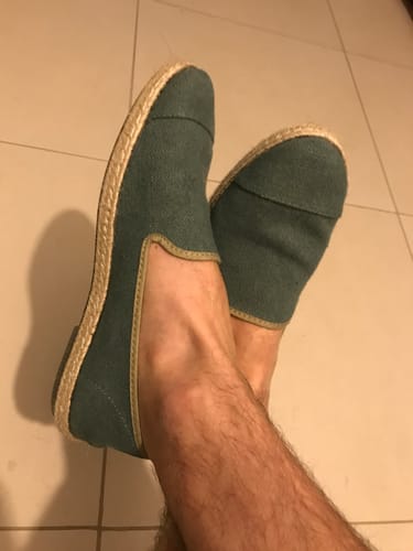 Avis photo d'un client sur Espadrille homme lin, vert forêt