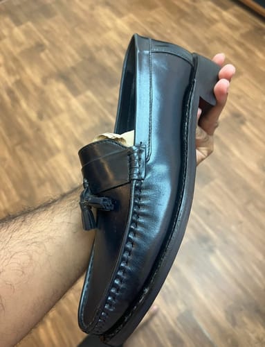 Customer photo review of Premium Tan Calf Wing-Tip Brogue Shoe