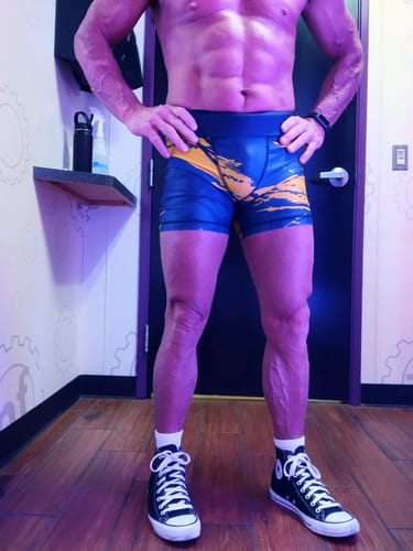 Customer photo review of Doommantle Compression Shorts