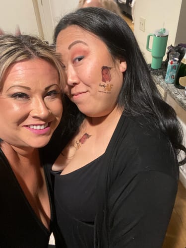 Customer photo review of Birthday AF - Temporary Tattoo