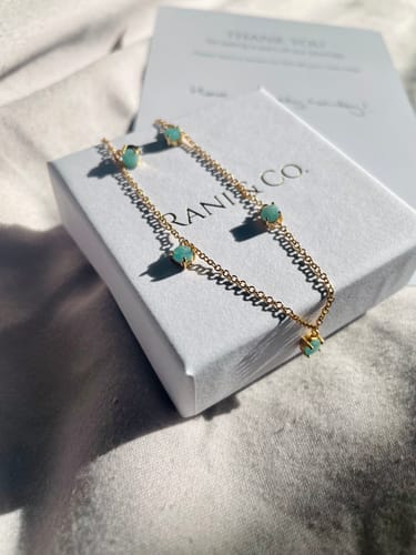 Customer photo review of Amazonite Anklet (Limited Edition)