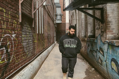 Customer photo review of Varsity Hoodie