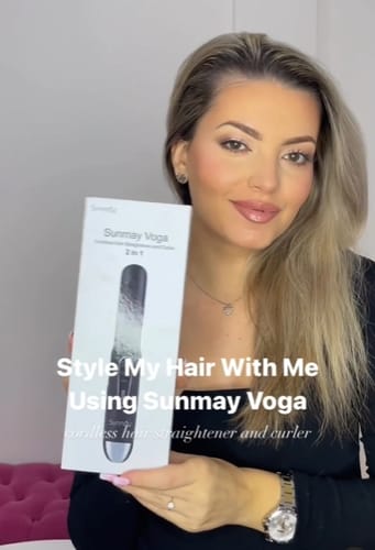 Customer photo review of SUNMAY Voga 2 in 1 Cordless Hair Straightener and Curler for Travelling