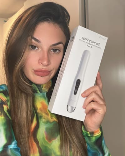 Customer photo review of SUNMAY Voga 2 in 1 Cordless Hair Straightener and Curler for Travelling