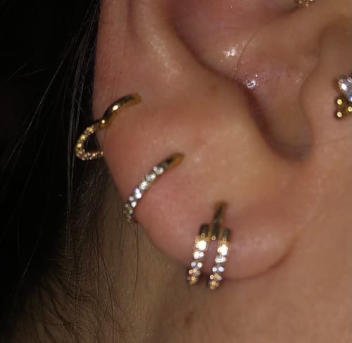 Customer photo review of Le piercing Inaya - coeur en titane ASTM F136