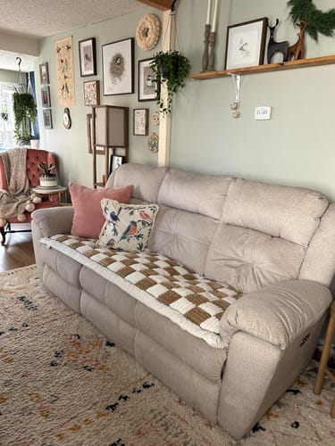 Customer photo review of Ultrathick Minimal Style Sofa Seat Covers | Couch Protector Mat Pad for Dogs