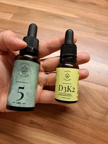 Customer photo review of Vitamin D3 + K2 in Bio-Hanföl (15 ml)