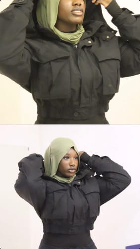 Customer photo review of Premium Jersey Hijab - Jalapeno