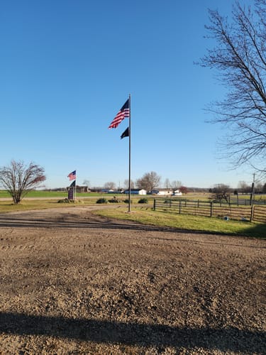 Customer photo review of 35 ft. Commercial Flagpole with External Rope Halyard Rated At 86 mph