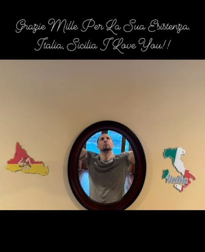 Customer photo review of Italy Map and Text - Colored Metal Art