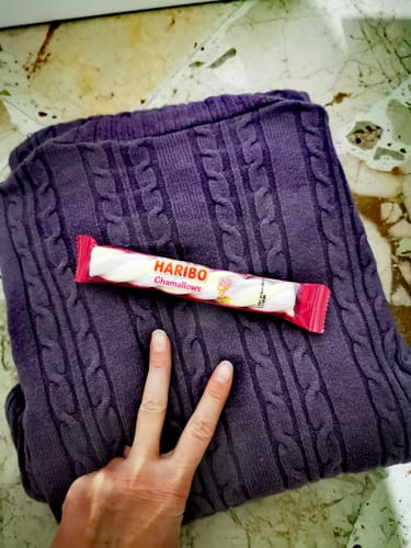 Customer photo review of Cardigan trecce pesante con tasche maniche a palloncino