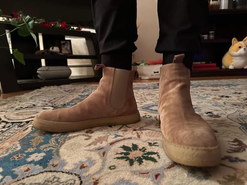 Customer photo review of Chelsea Boots . Sand