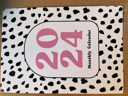 Customer photo review of 2024 Foldable Calendar A6 Insert