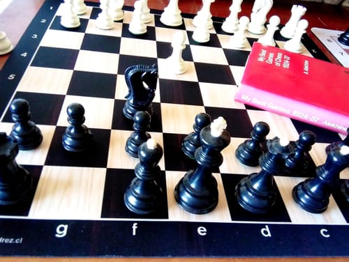 Customer photo review of Tablero de Ajedrez de Goma Tipo Madera